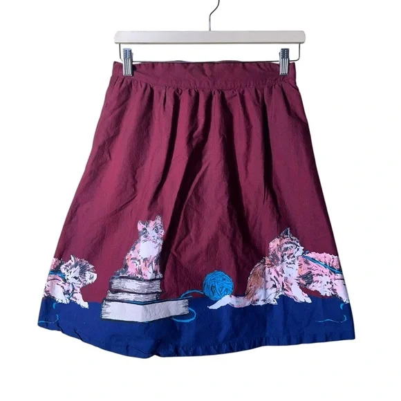 ModCloth Cat Circle Skirt Size Medium - Picture 3 of 8